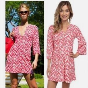 Lilly Pulitzer Valetta Island Coral Treasure Terry Dress Small